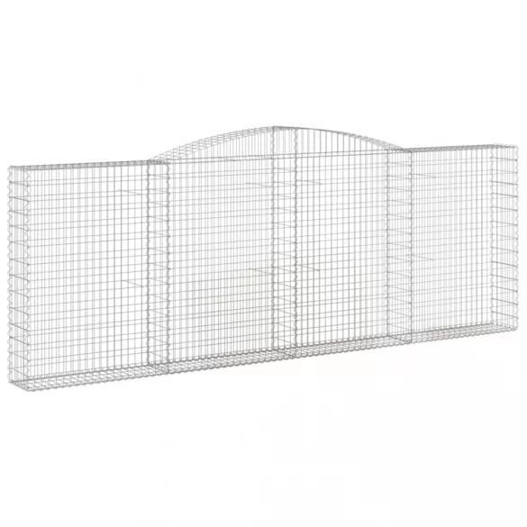 4 db íves horganyzott vas gabion kosár 400x30x140/160 cm