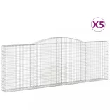 5 db íves horganyzott vas gabion kosár 400x30x140/160 cm