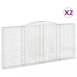 2 db íves horganyzott vas gabion kosár 400x30x180/200 cm