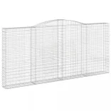 2 db íves horganyzott vas gabion kosár 400x30x180/200 cm