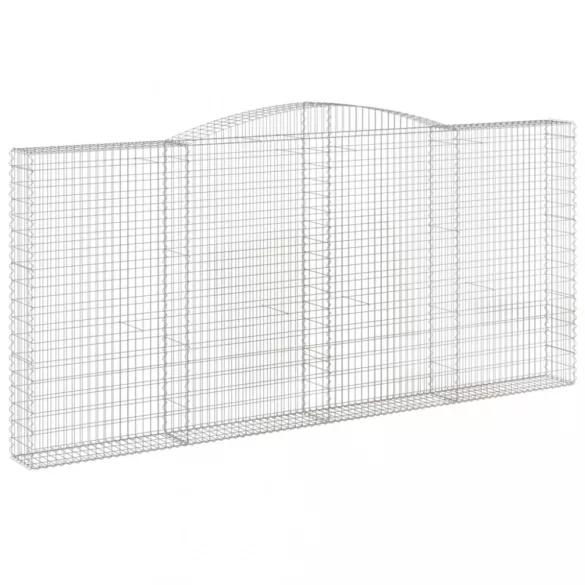 2 db íves horganyzott vas gabion kosár 400x30x180/200 cm