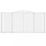 2 db íves horganyzott vas gabion kosár 400x30x180/200 cm