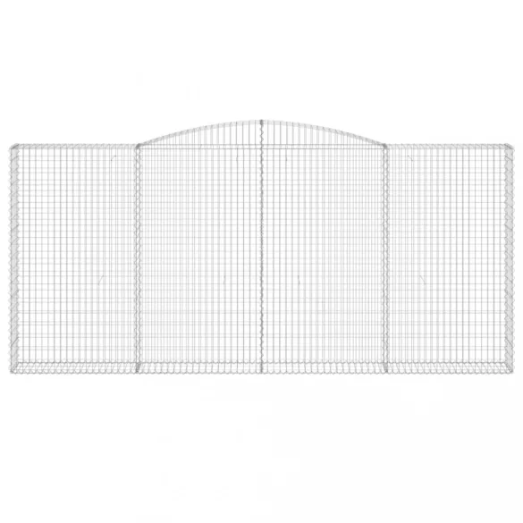 2 db íves horganyzott vas gabion kosár 400x30x180/200 cm