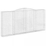 4 db íves horganyzott vas gabion kosár 400x30x180/200 cm
