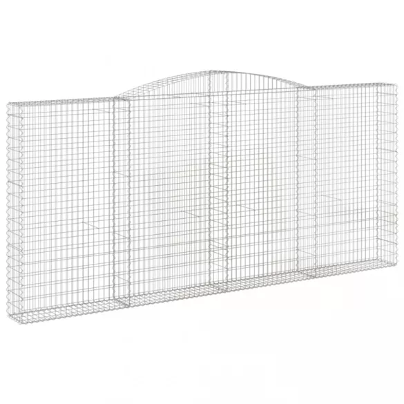 5 db íves horganyzott vas gabion kosár 400x30x180/200 cm