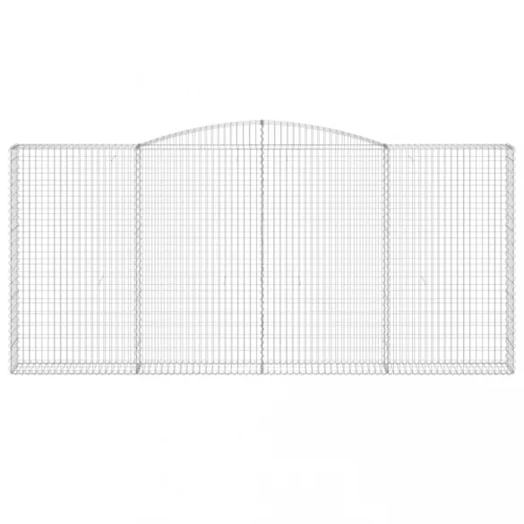6 db íves horganyzott vas gabion kosár 400x30x180/200 cm