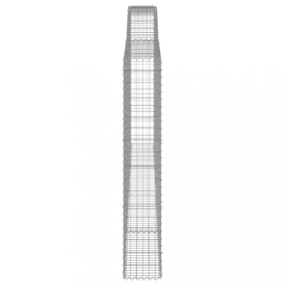 6 db íves horganyzott vas gabion kosár 400x30x180/200 cm