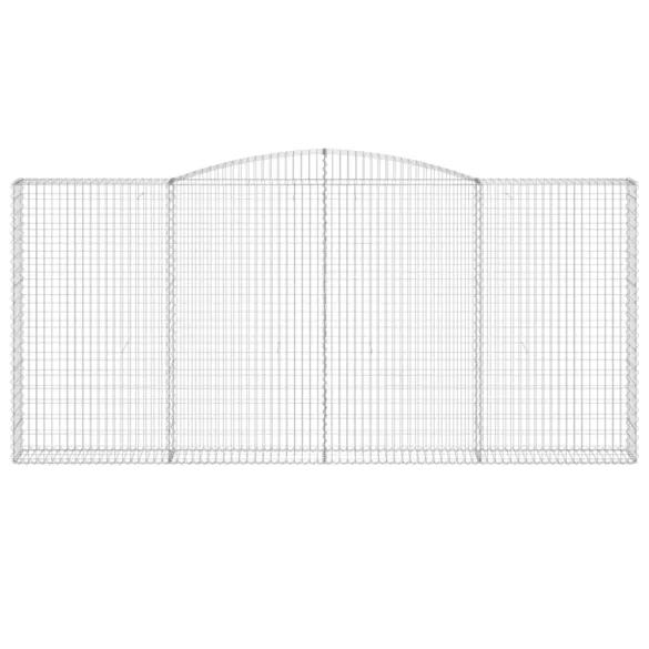 7 db íves horganyzott vas gabion kosár 400x30x180/200 cm