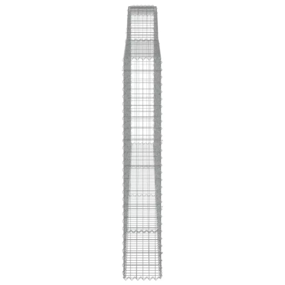 7 db íves horganyzott vas gabion kosár 400x30x180/200 cm