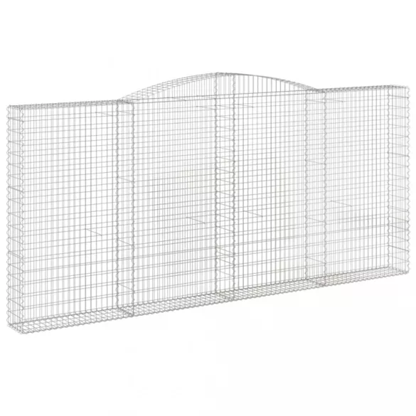 8 db íves horganyzott vas gabion kosár 400x30x180/200 cm