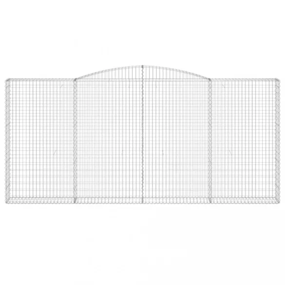 8 db íves horganyzott vas gabion kosár 400x30x180/200 cm