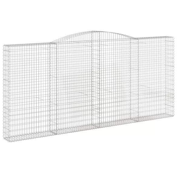 9 db íves horganyzott vas gabion kosár 400x30x180/200 cm