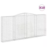 10 db íves horganyzott vas gabion kosár 400x30x180/200 cm