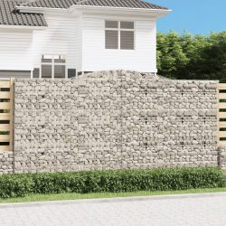 3 db íves horganyzott vas gabion kosár 400x30x200/220 cm