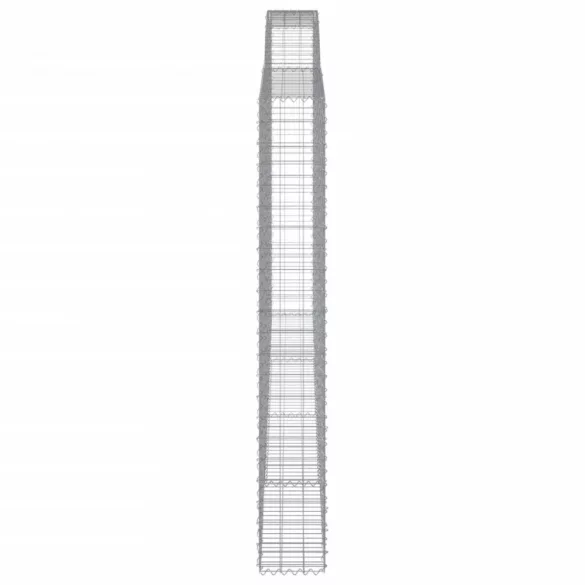 2 db íves horganyzott vas gabion kosár 400x30x220/240 cm