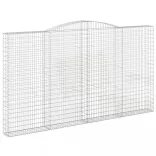 3 db íves horganyzott vas gabion kosár 400x30x220/240 cm