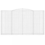 3 db íves horganyzott vas gabion kosár 400x30x220/240 cm