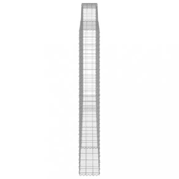 3 db íves horganyzott vas gabion kosár 400x30x220/240 cm