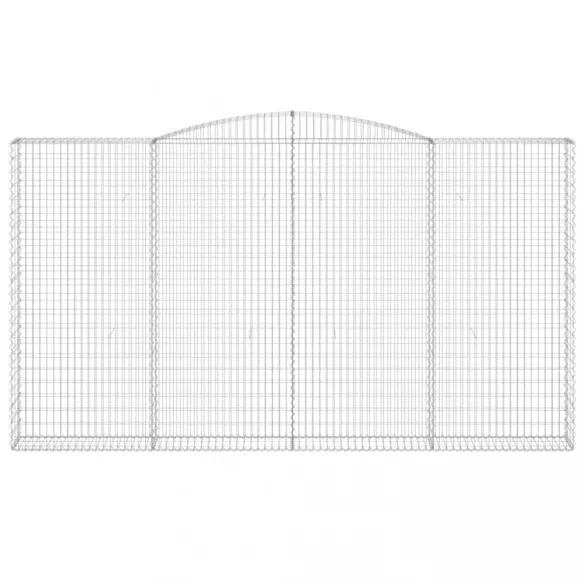 4 db íves horganyzott vas gabion kosár 400x30x220/240 cm