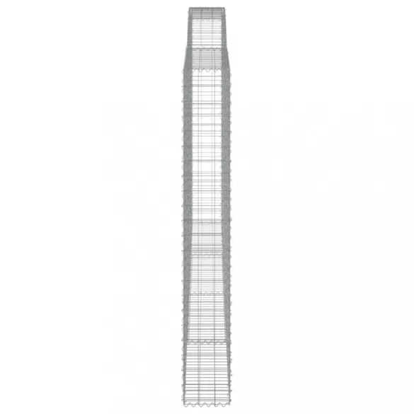 4 db íves horganyzott vas gabion kosár 400x30x220/240 cm