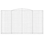 7 db íves horganyzott vas gabion kosár 400x30x220/240 cm