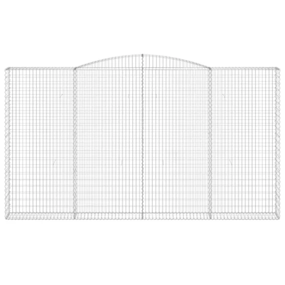 7 db íves horganyzott vas gabion kosár 400x30x220/240 cm