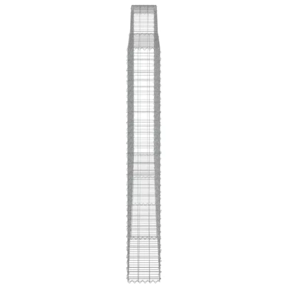 7 db íves horganyzott vas gabion kosár 400x30x220/240 cm
