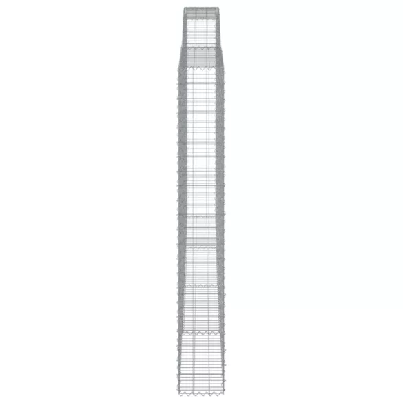 10 db íves horganyzott vas gabion kosár 400x30x220/240 cm