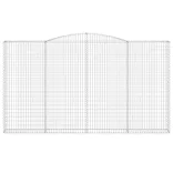 15 db íves horganyzott vas gabion kosár 400x30x220/240 cm