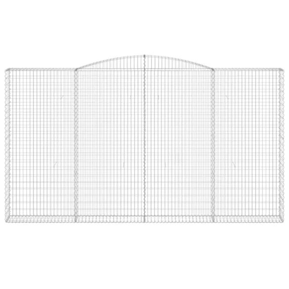 15 db íves horganyzott vas gabion kosár 400x30x220/240 cm