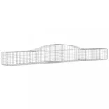 2 db íves horganyzott vas gabion kosár 400x50x40/60 cm