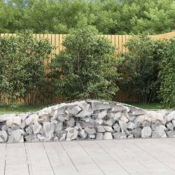 3 db íves horganyzott vas gabion kosár 400x50x40/60 cm