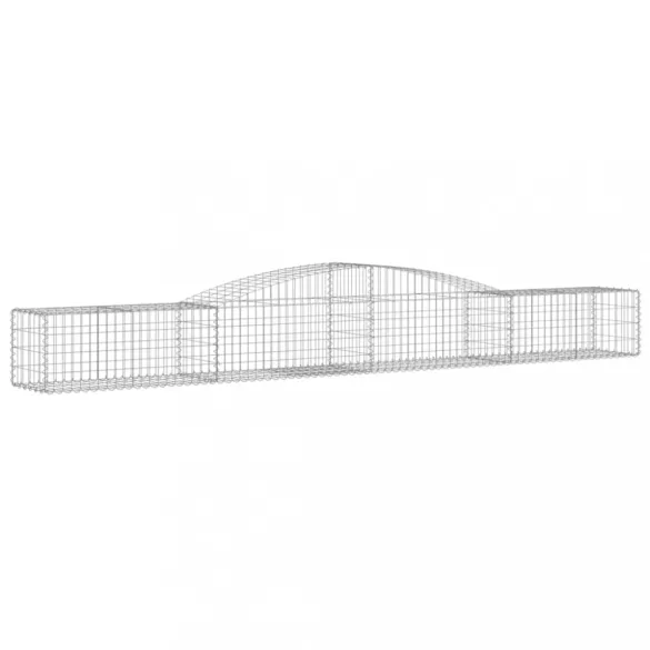 3 db íves horganyzott vas gabion kosár 400x50x40/60 cm
