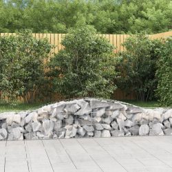 4 db íves horganyzott vas gabion kosár 400x50x40/60 cm