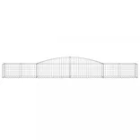 4 db íves horganyzott vas gabion kosár 400x50x40/60 cm
