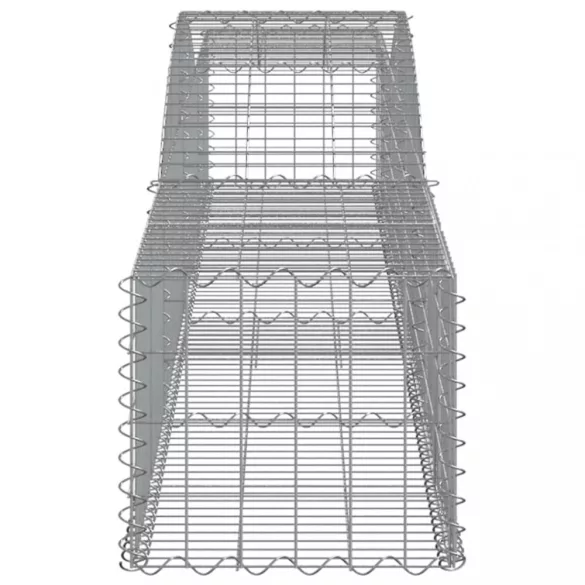 4 db íves horganyzott vas gabion kosár 400x50x40/60 cm