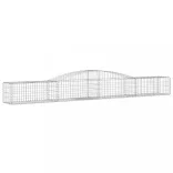 6 db íves horganyzott vas gabion kosár 400x50x40/60 cm