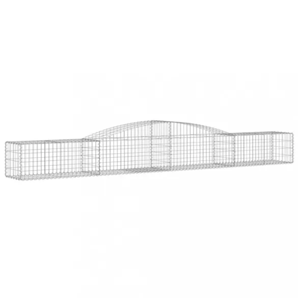 6 db íves horganyzott vas gabion kosár 400x50x40/60 cm