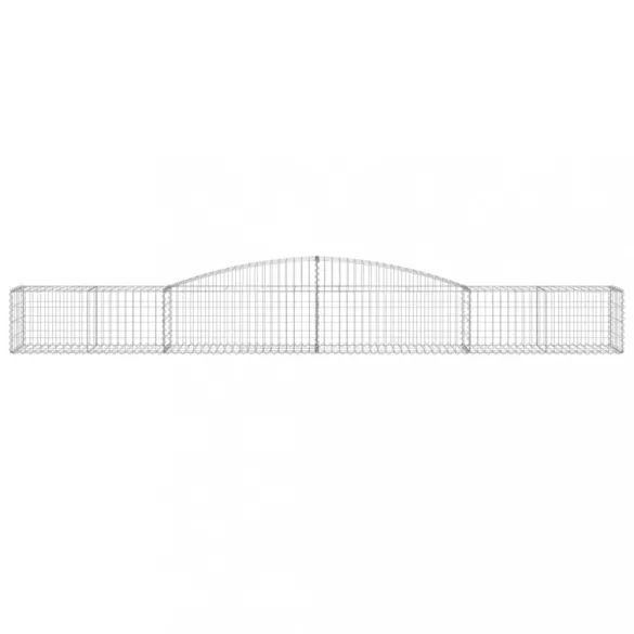 6 db íves horganyzott vas gabion kosár 400x50x40/60 cm