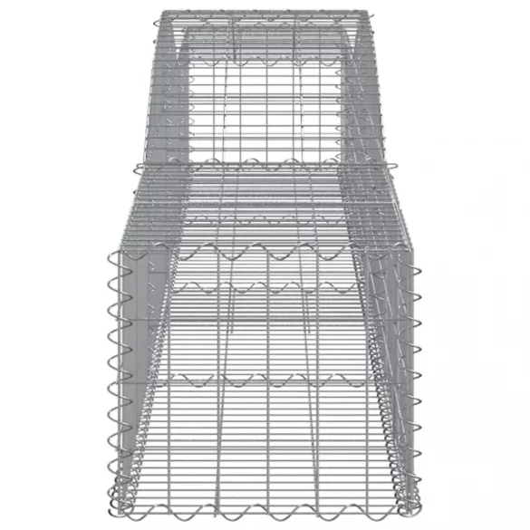 6 db íves horganyzott vas gabion kosár 400x50x40/60 cm