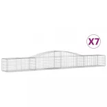 7 db íves horganyzott vas gabion kosár 400x50x40/60 cm