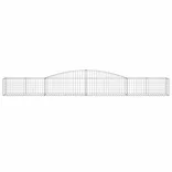 7 db íves horganyzott vas gabion kosár 400x50x40/60 cm