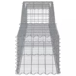7 db íves horganyzott vas gabion kosár 400x50x40/60 cm