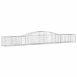 9 db íves horganyzott vas gabion kosár 400x50x40/60 cm
