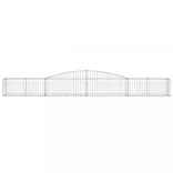 9 db íves horganyzott vas gabion kosár 400x50x40/60 cm