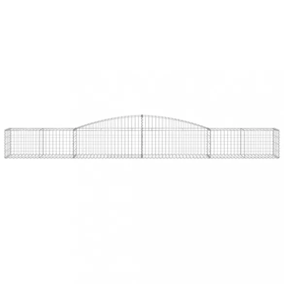 9 db íves horganyzott vas gabion kosár 400x50x40/60 cm