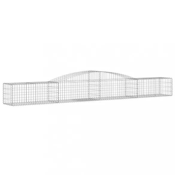 10 db íves horganyzott vas gabion kosár 400x50x40/60 cm