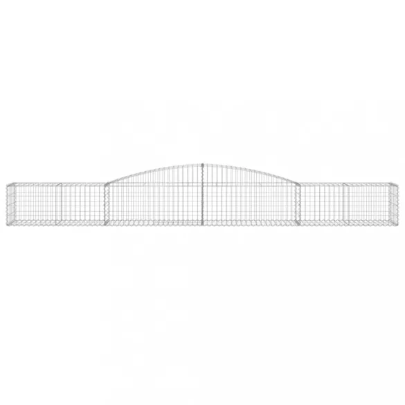 15 db íves horganyzott vas gabion kosár 400x50x40/60 cm