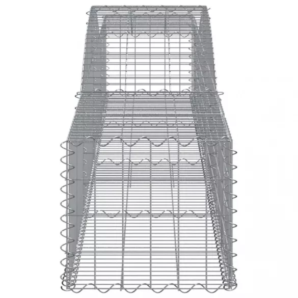 15 db íves horganyzott vas gabion kosár 400x50x40/60 cm
