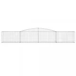 2 db íves horganyzott vas gabion kosár 400x50x60/80 cm